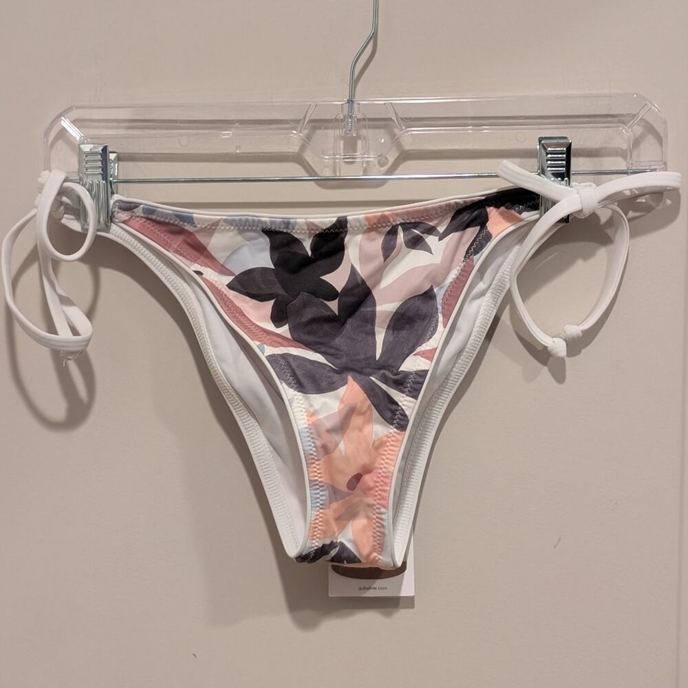 Quicksilver Floral Bikini Bottom with Tie Sides Medium NWT